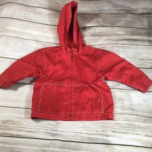 Baby GAP Red Rain Jacket with pockets 2T